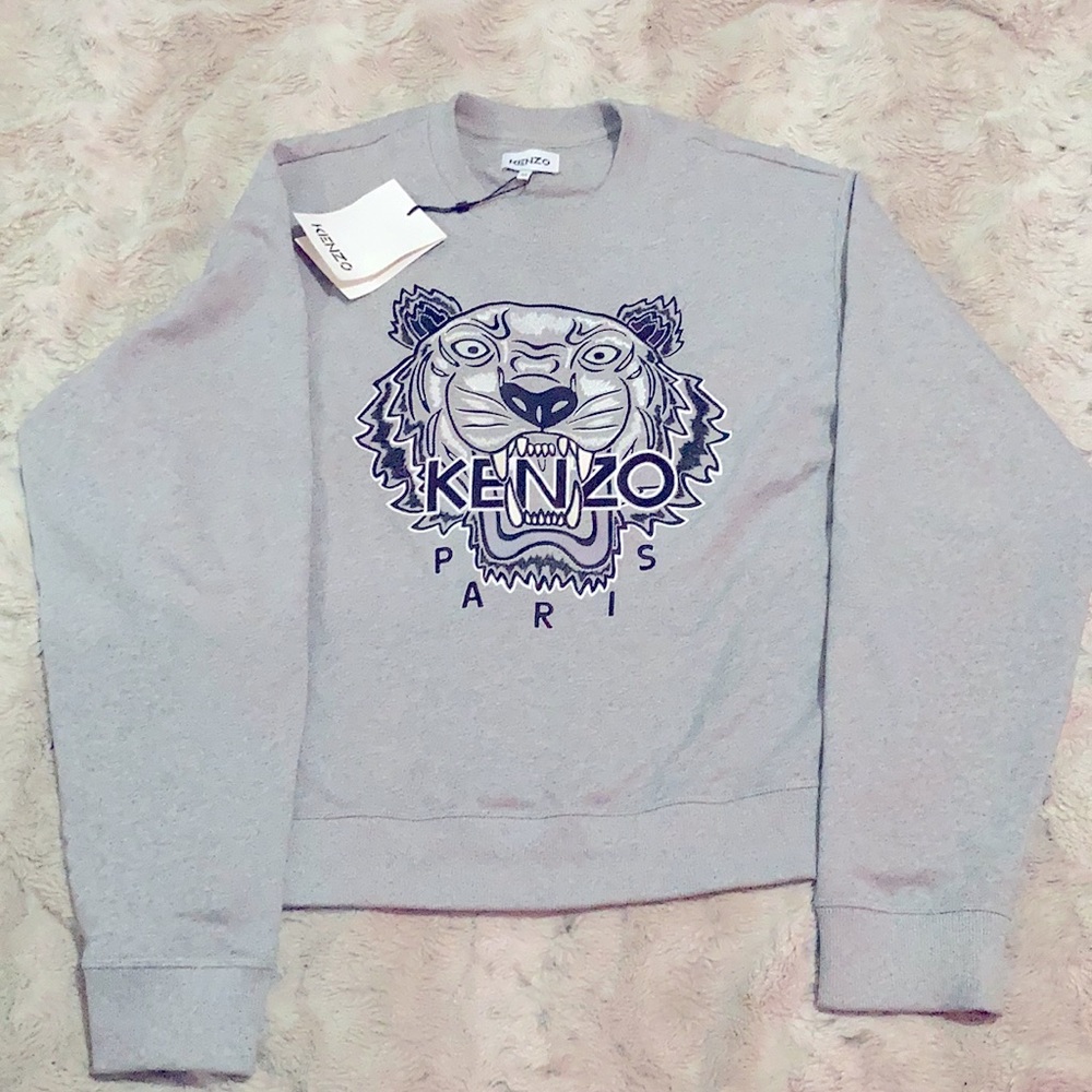 AUTHENTIC KENZO Paris Tiger Embroidered Sweatshirt